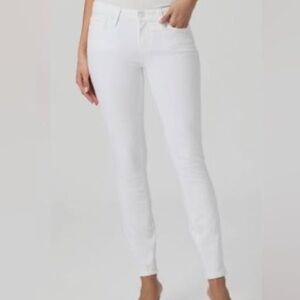 #672 - PAIGE Verdugo Ultra Skinny Mid-Rise Ankle Jeans Vivid White Mist Denim